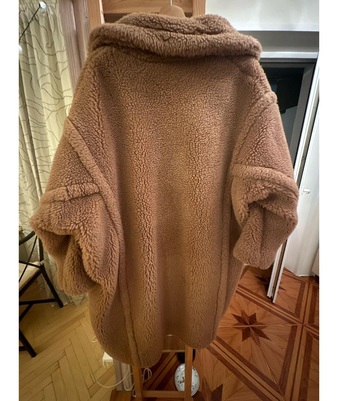 MAX MARA Коричневая шерстяная шуба, фото 2