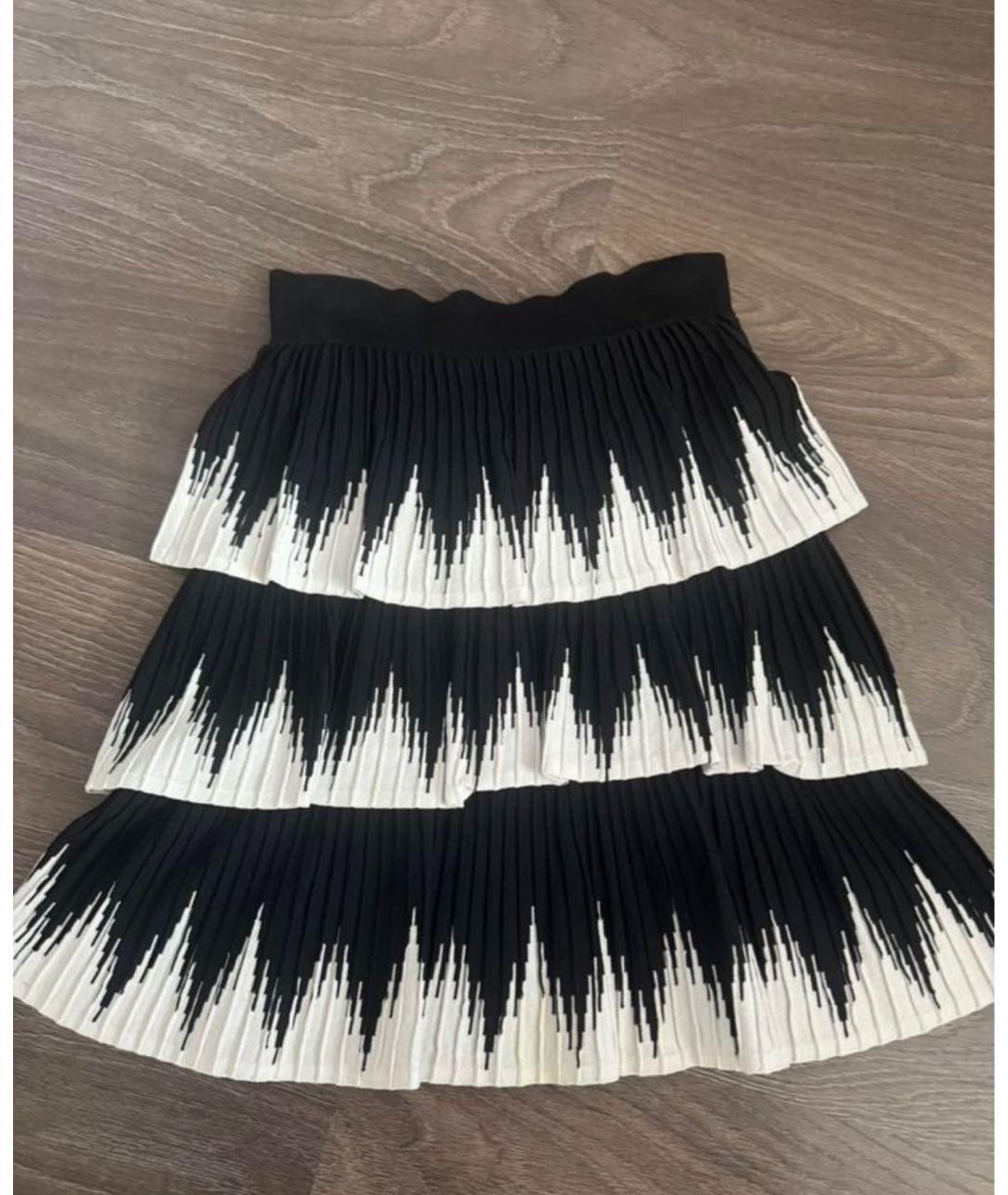 MAJE Черная полиэстеровая юбка мини, фото 4