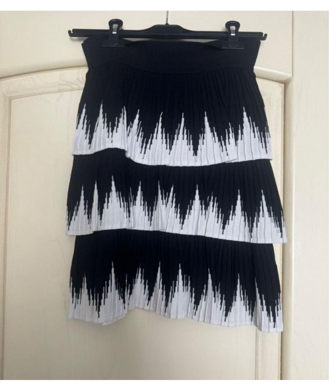 MAJE Черная полиэстеровая юбка мини, фото 2