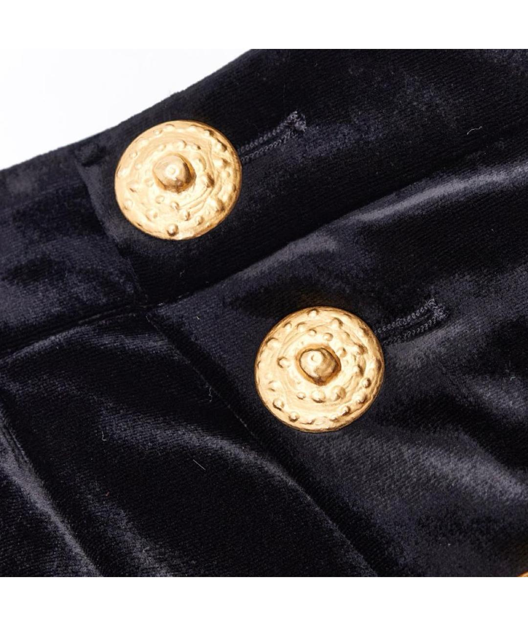 SCHIAPARELLI Черные бархатные прямые брюки, фото 5