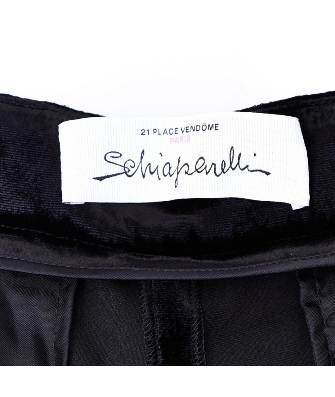 SCHIAPARELLI Черные бархатные прямые брюки, фото 3