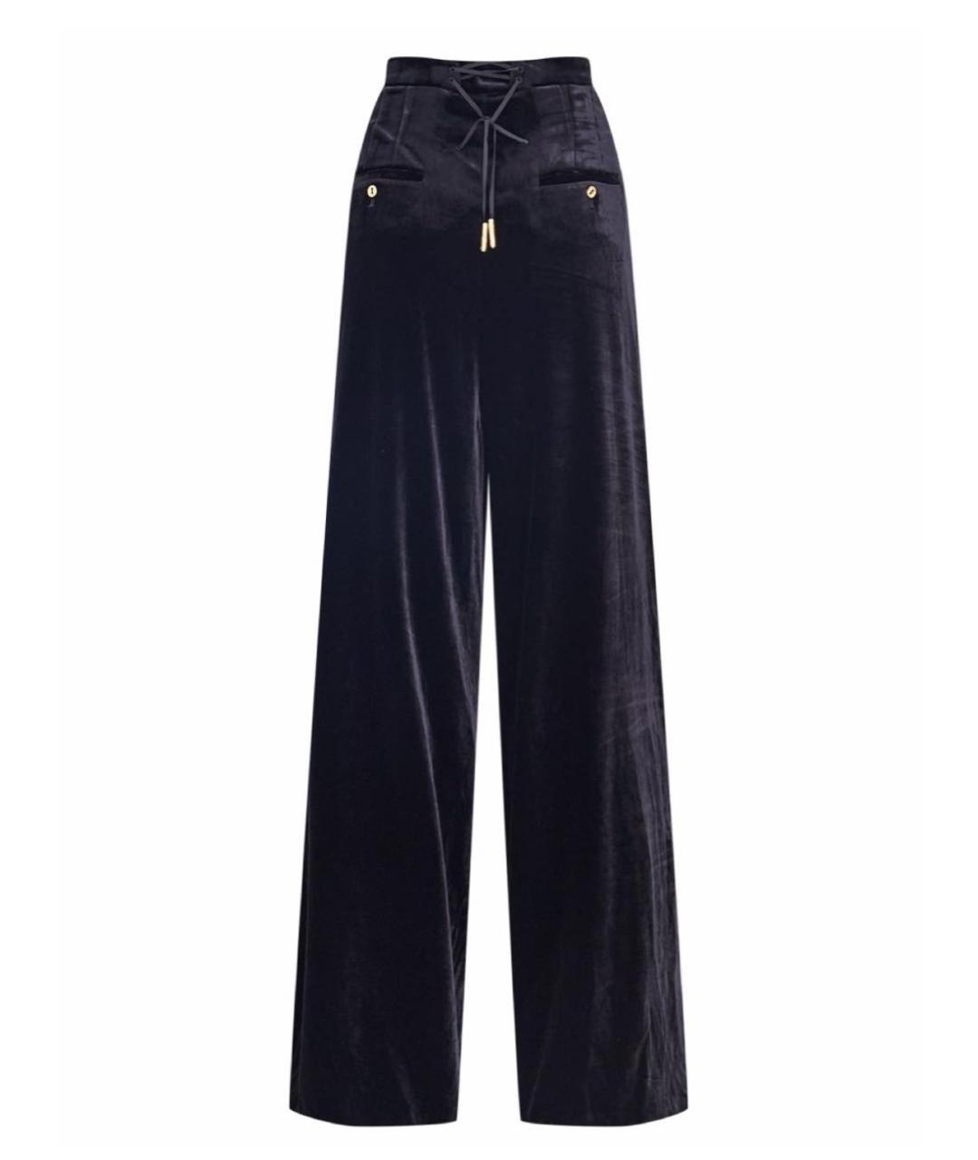 SCHIAPARELLI Черные бархатные прямые брюки, фото 2