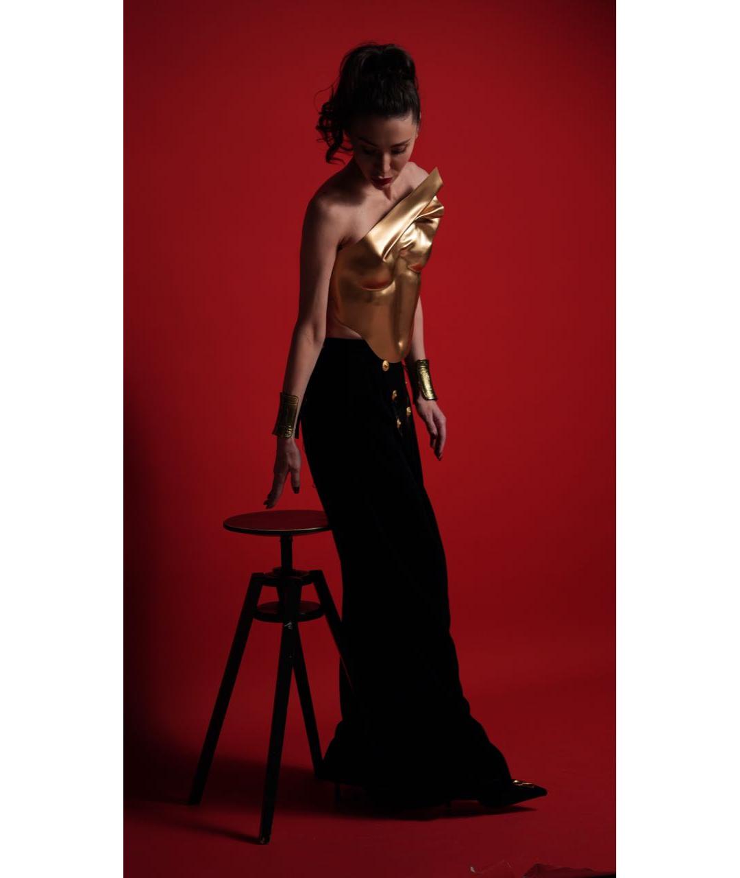 SCHIAPARELLI Черные бархатные прямые брюки, фото 7