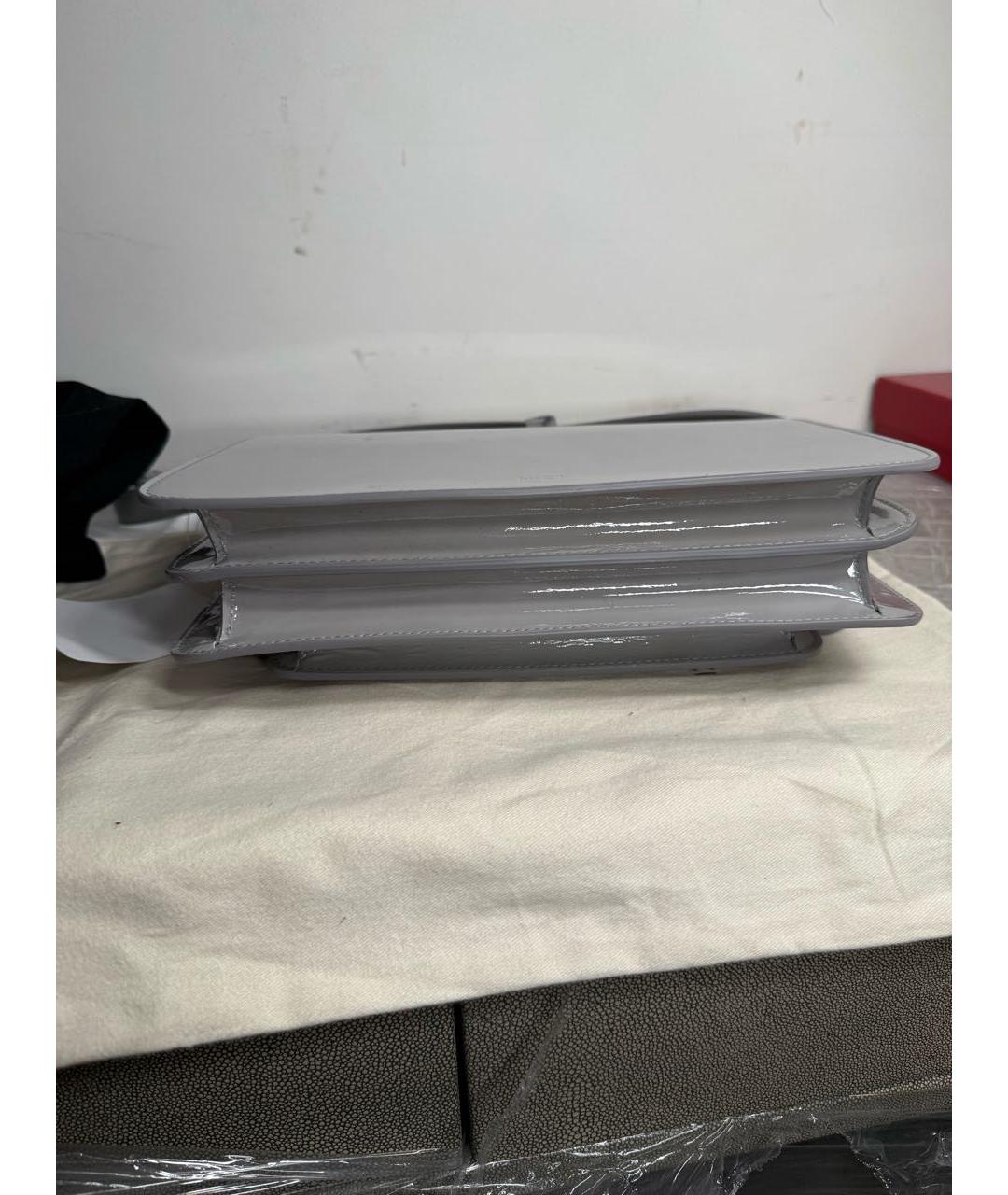 NO. 21 Серая кожаная сумка через плечо, фото 4