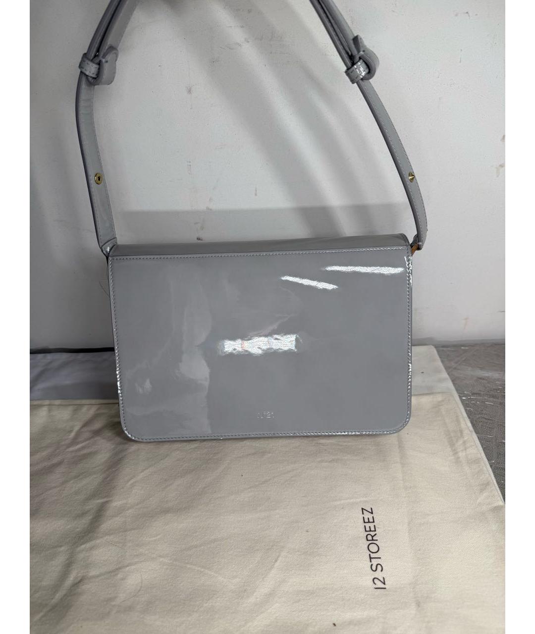NO. 21 Серая кожаная сумка через плечо, фото 3