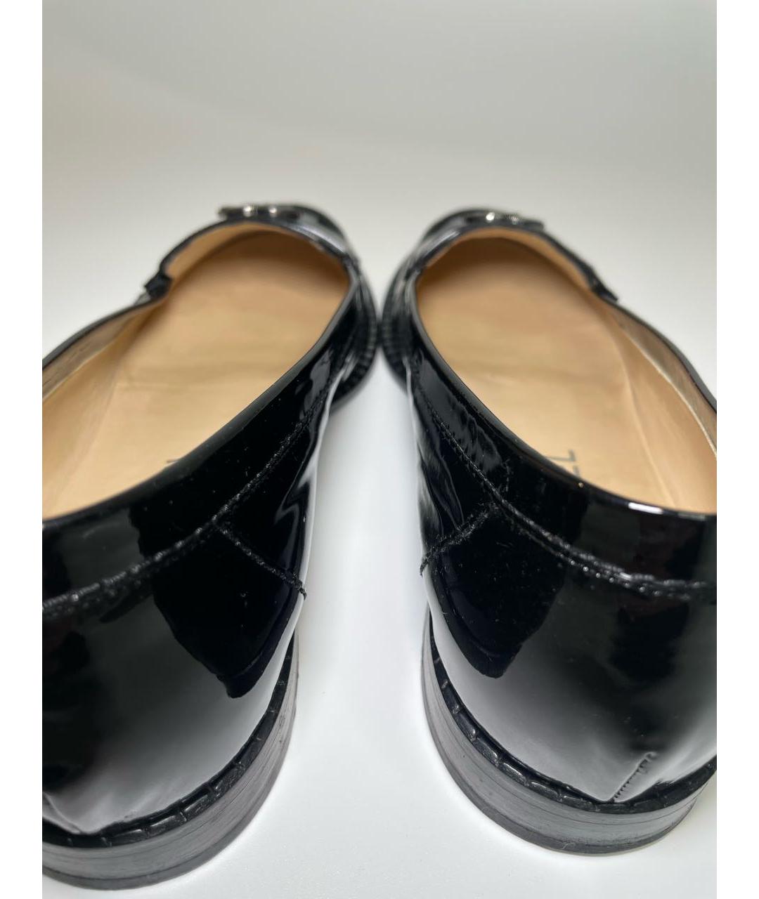 CHANEL Черные балетки из лакированной кожи, фото 7
