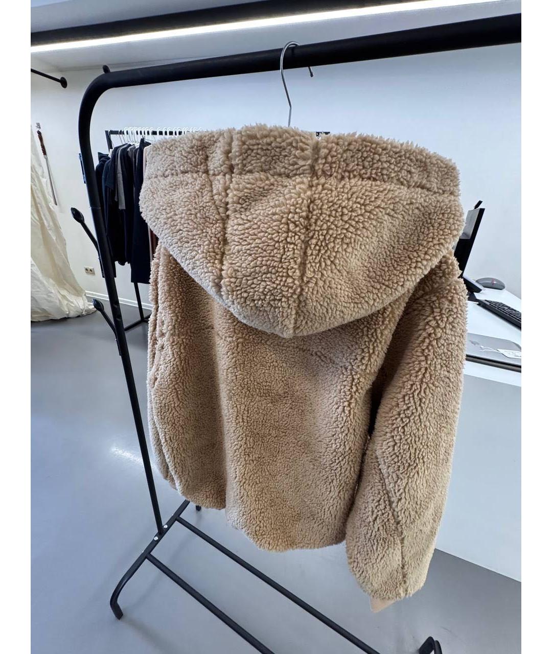 ALO YOGA Бежевая меховая куртка, фото 2