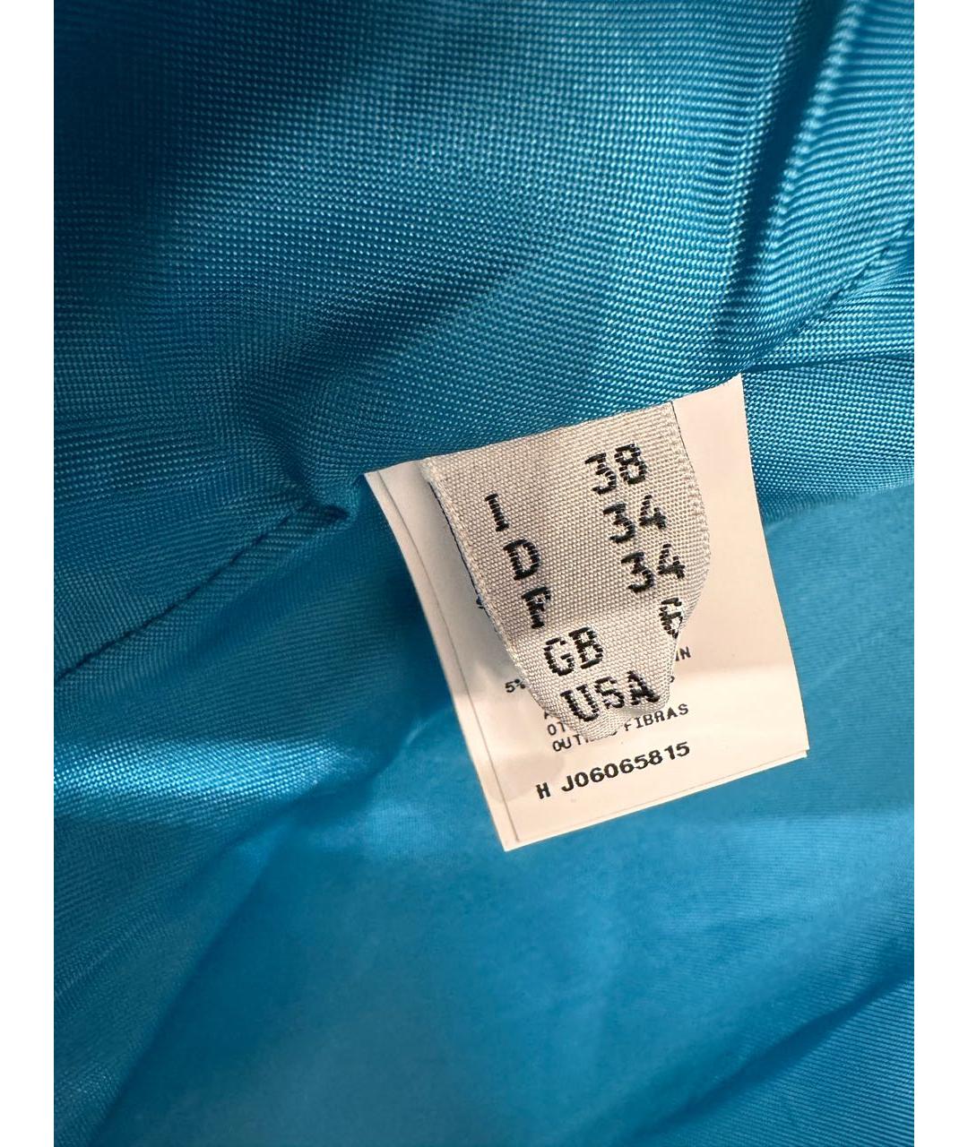 MOSCHINO Бирюзовое шерстяное пальто, фото 5