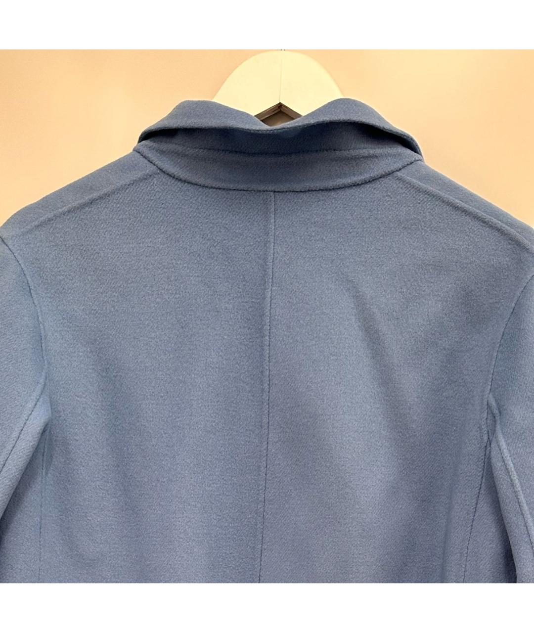 MAX MARA Голубое шерстяное пальто, фото 3