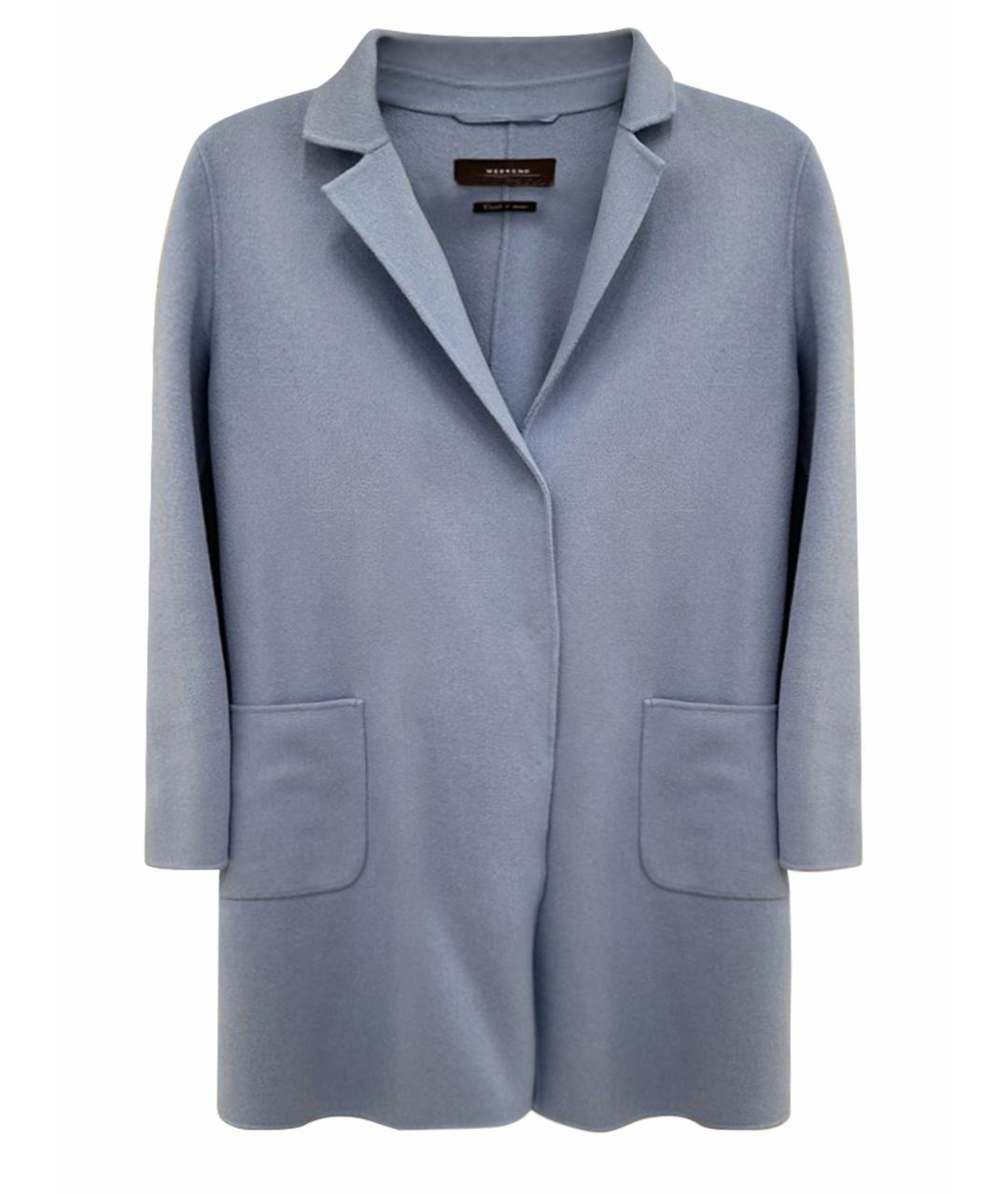 MAX MARA Голубое шерстяное пальто, фото 1