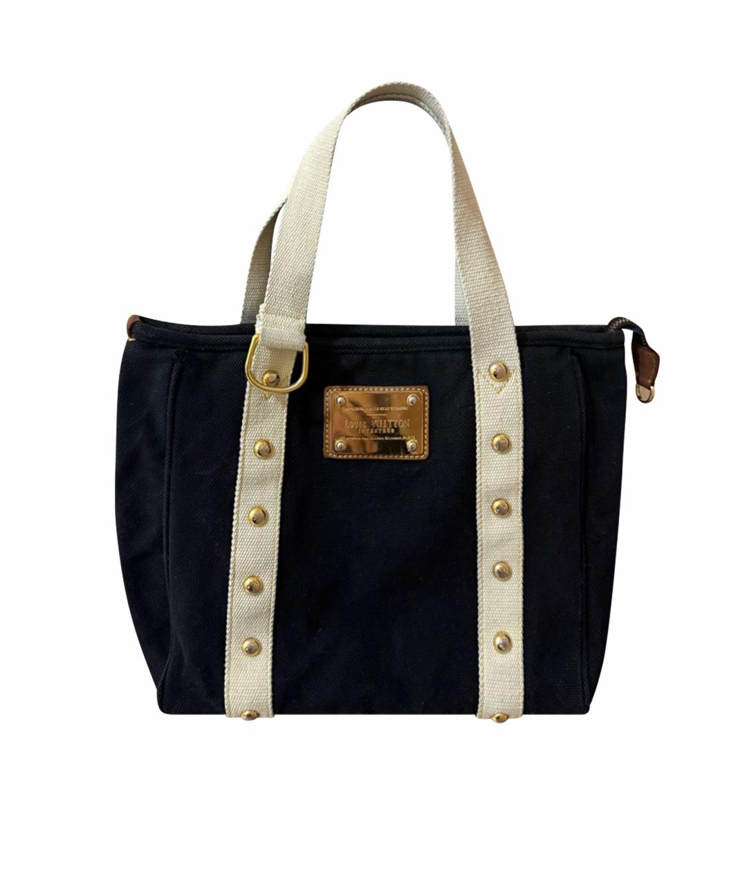 LOUIS VUITTON Черная деним сумка тоут, фото 1