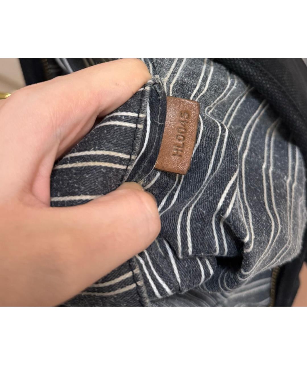 LOUIS VUITTON Черная деним сумка тоут, фото 4