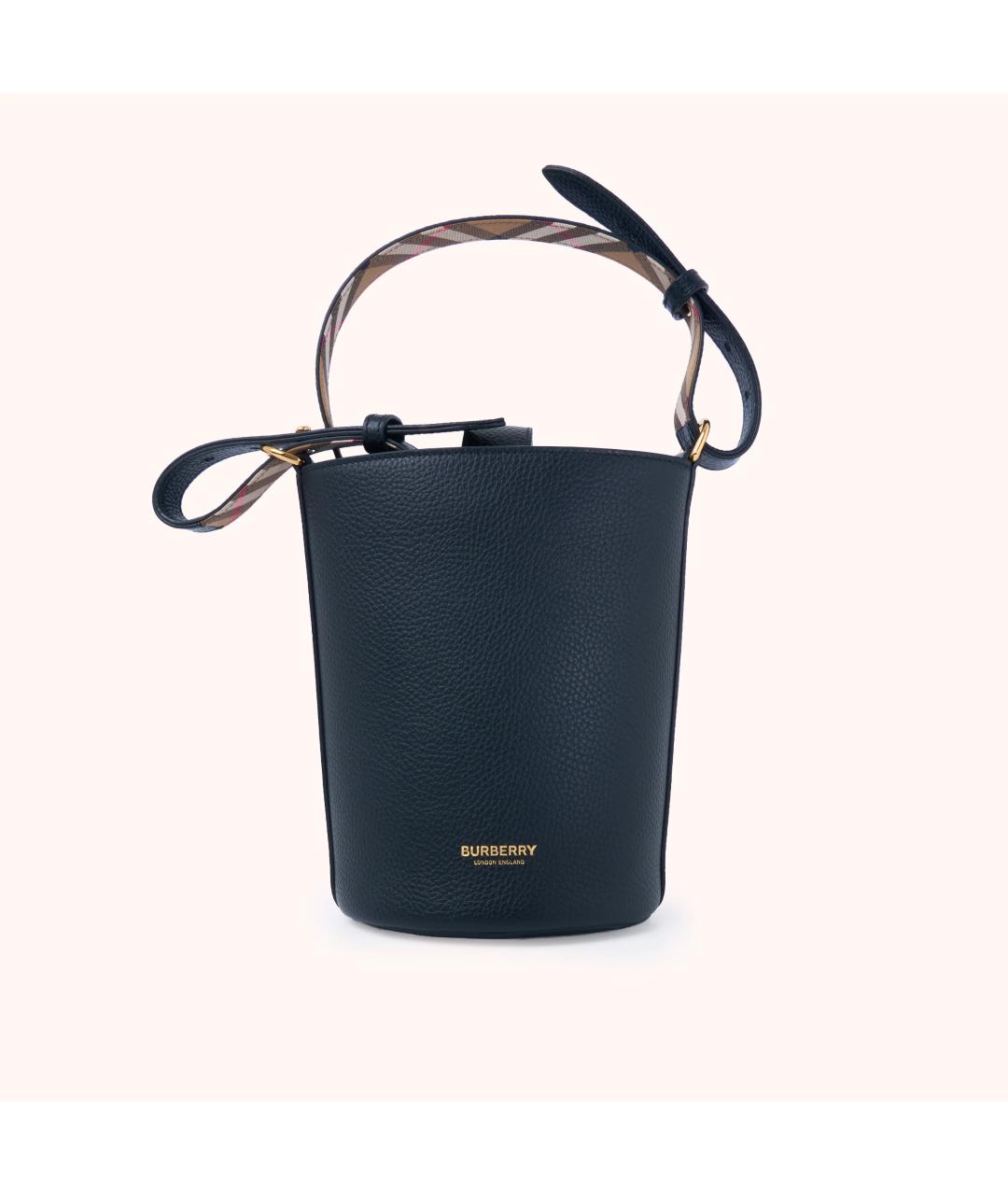 BURBERRY Черная кожаная сумка через плечо, фото 9