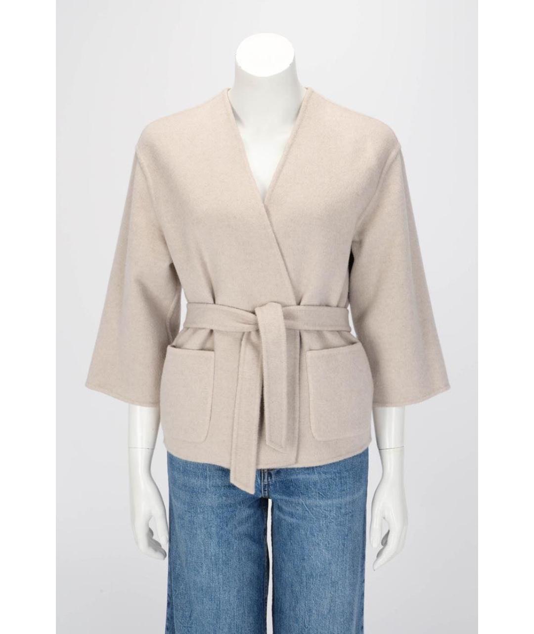 MAX MARA Бежевое шерстяное пальто, фото 2