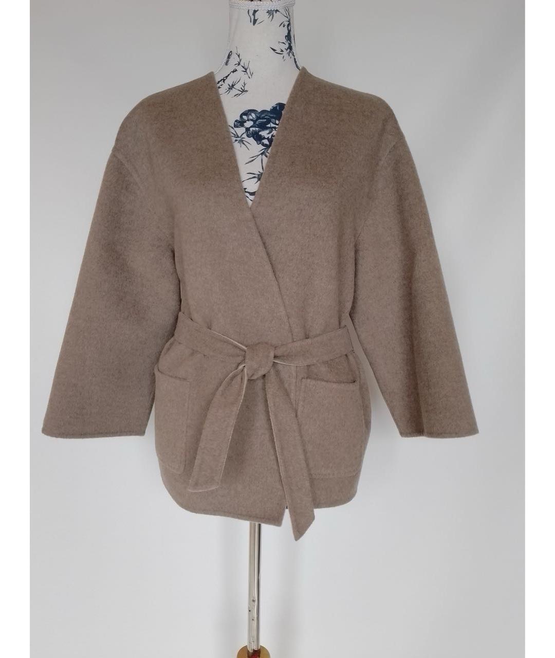 MAX MARA Бежевое шерстяное пальто, фото 3