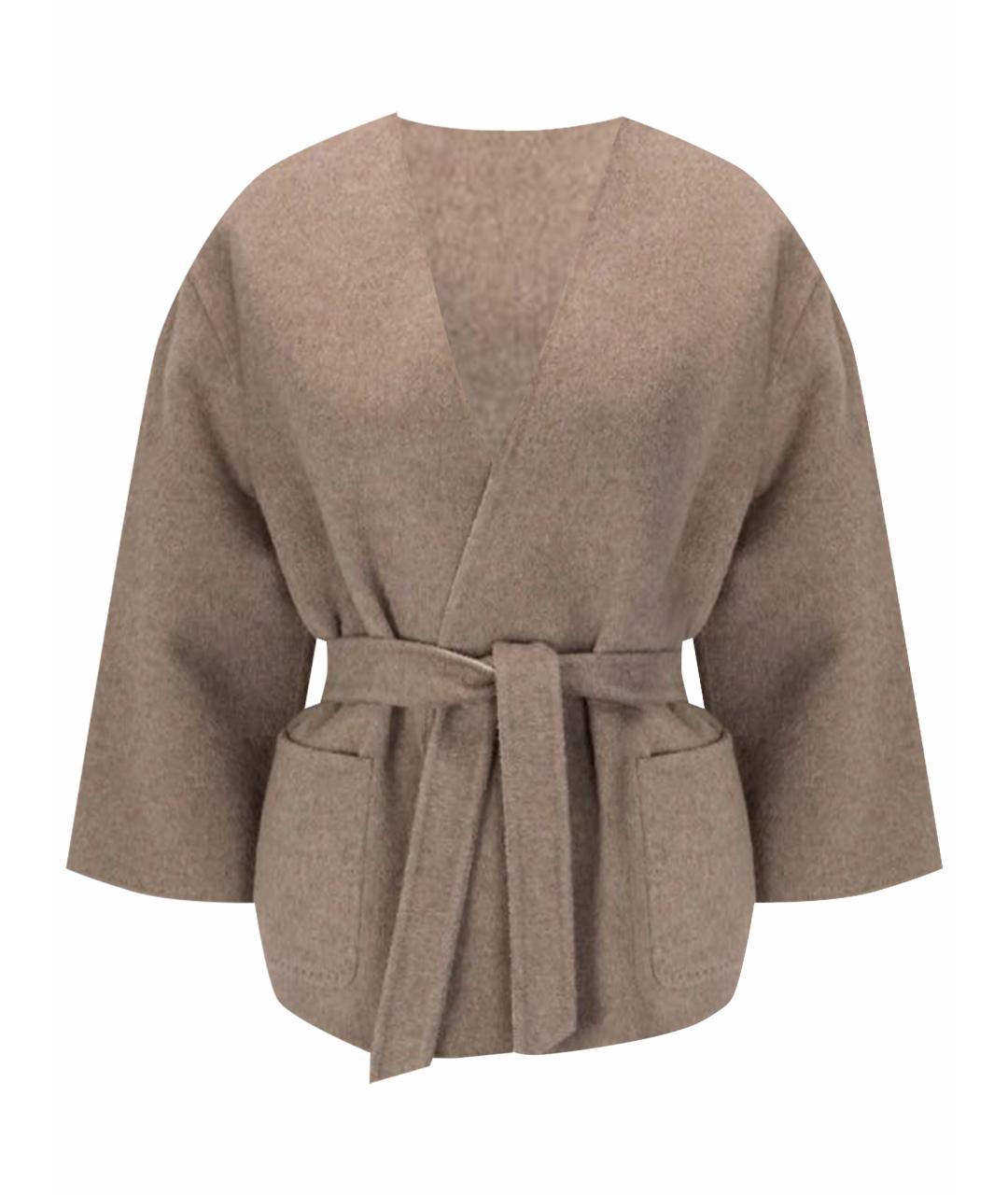 MAX MARA Бежевое шерстяное пальто, фото 1