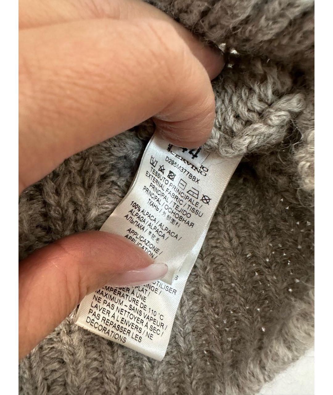 ERMANNO SCERVINO Серый шерстяной джемпер / свитер, фото 3