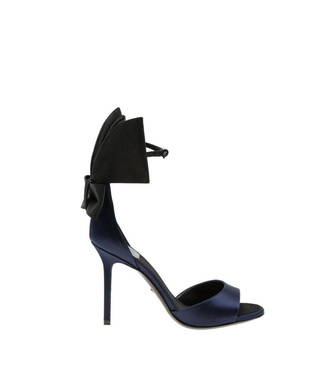 CHRISTIAN DIOR Темно-синие босоножки, фото 1