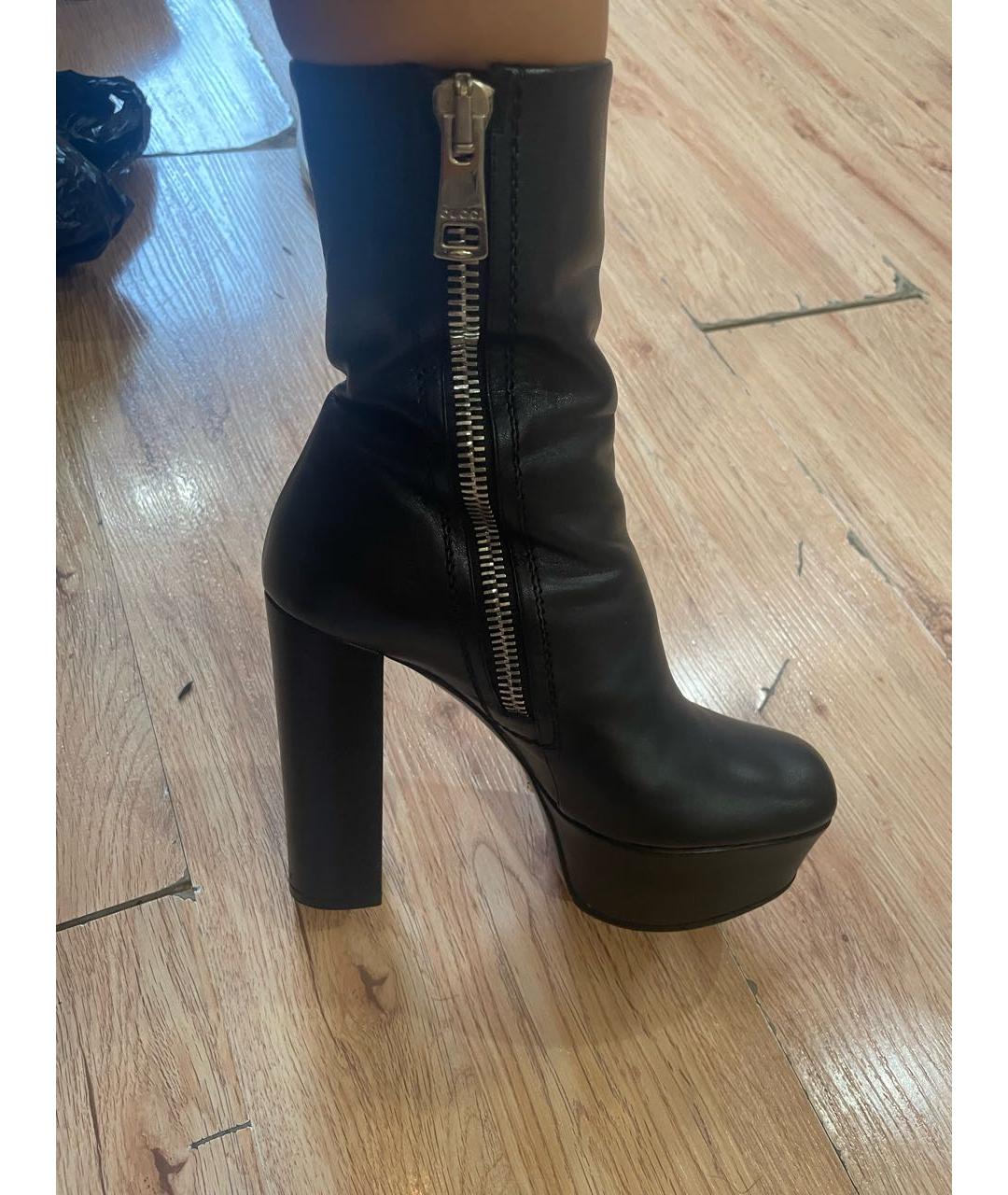 GUCCI Черные кожаные ботильоны, фото 3