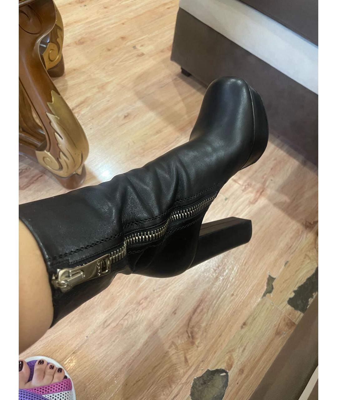 GUCCI Черные кожаные ботильоны, фото 2