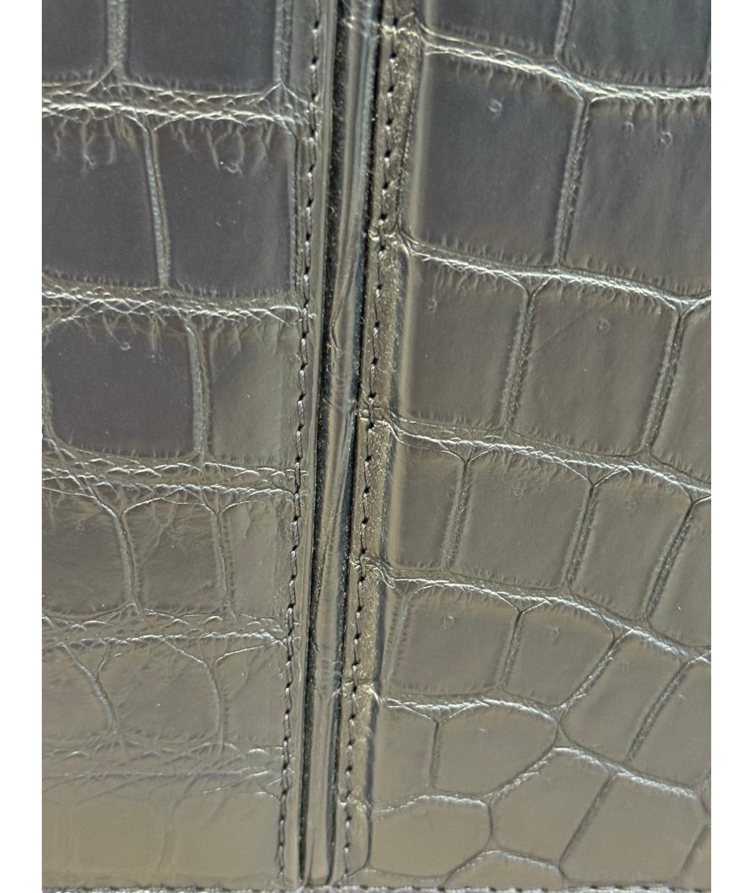 STEFANO RICCI Темно-синий портфель из экзотической кожи, фото 3