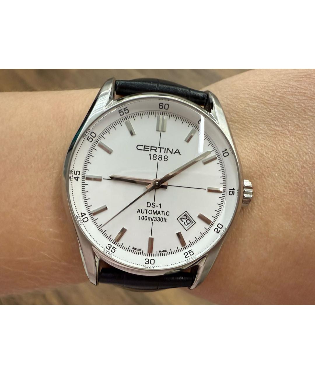 Certina Серебряные стальные часы, фото 5