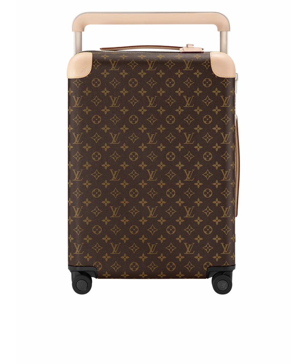 LOUIS VUITTON Коричневый кожаный чемодан, фото 1