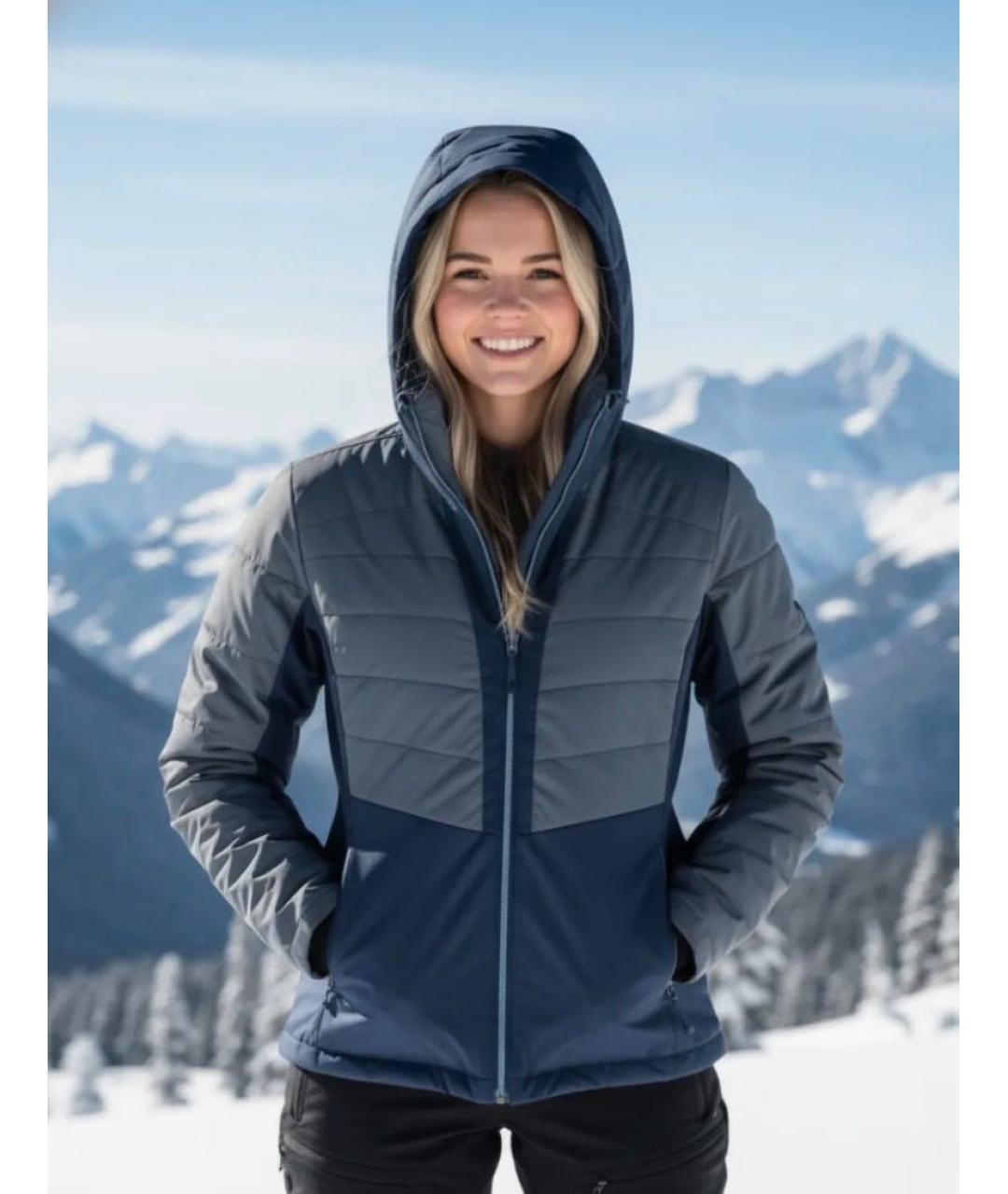 SALOMON Темно-синяя полиэстеровая куртка, фото 2