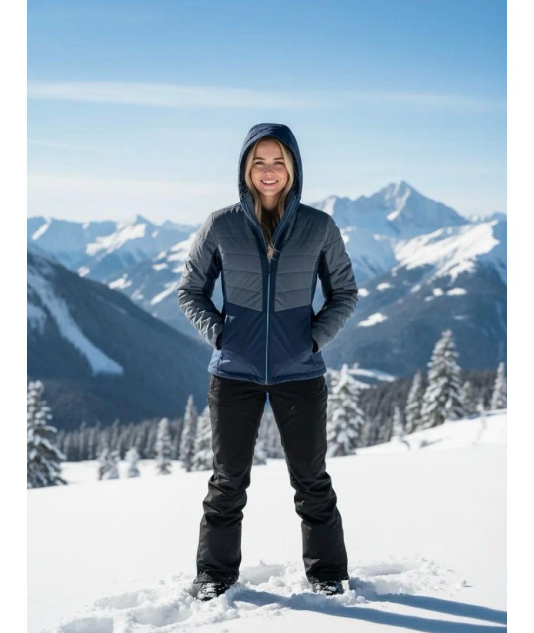 SALOMON Темно-синяя полиэстеровая куртка, фото 4