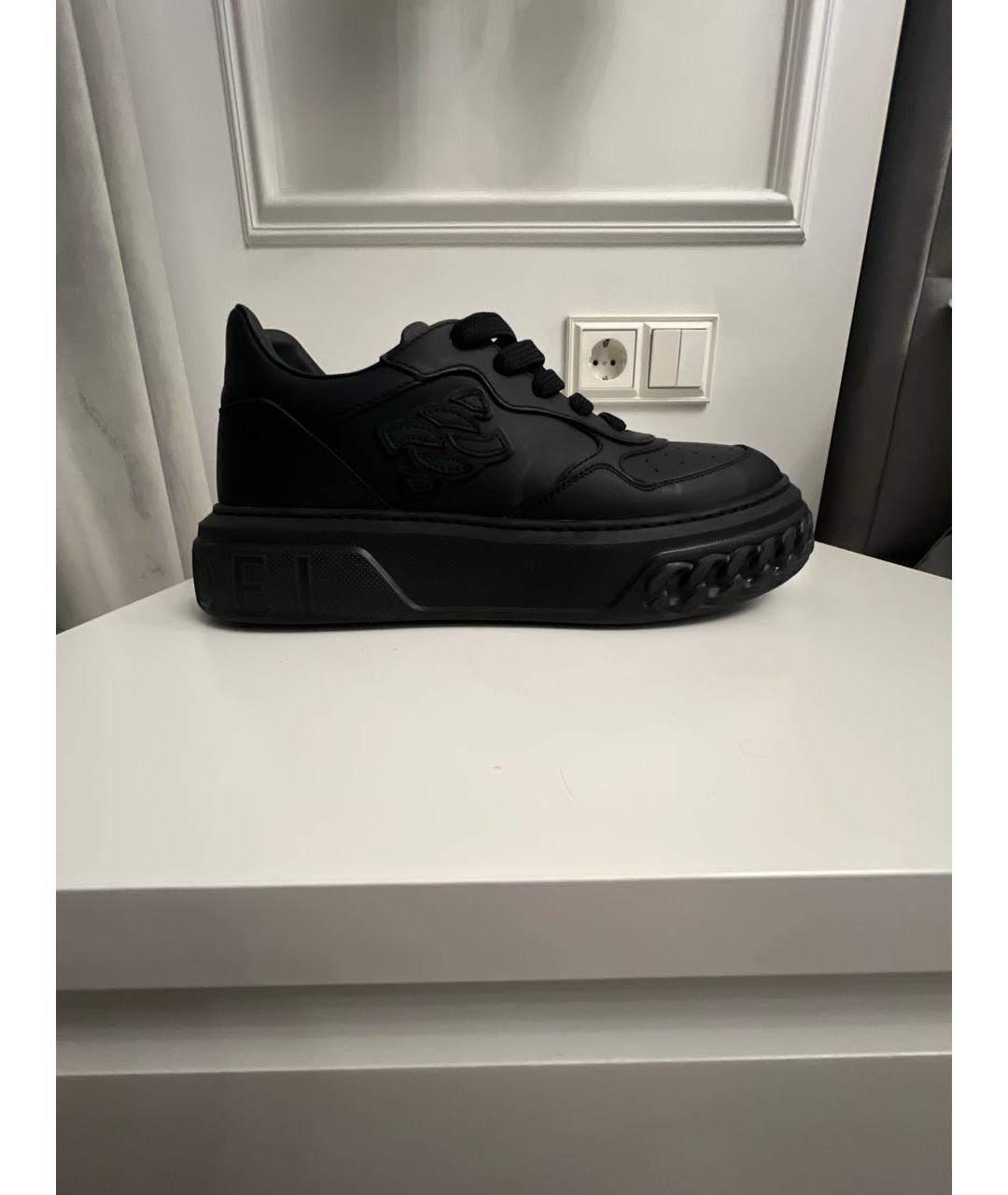 CASADEI Черные кожаные кроссовки, фото 5