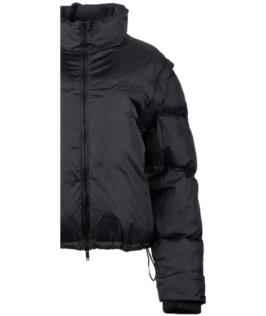 ICEBERG Черный полиамидовый пуховик, фото 3