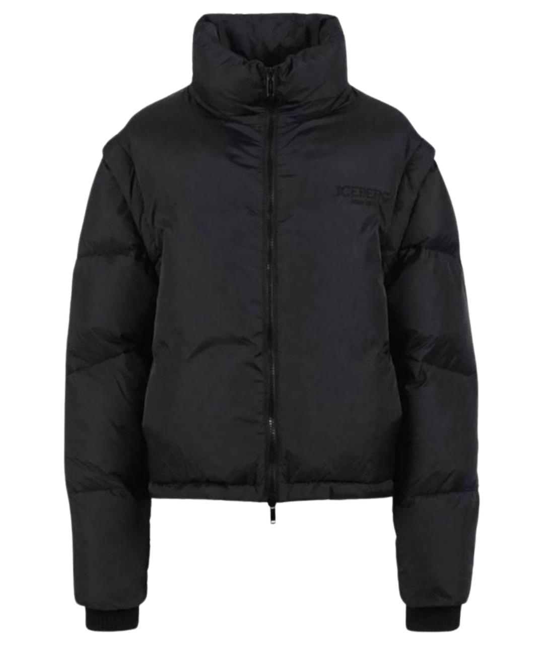 ICEBERG Черный полиамидовый пуховик, фото 1
