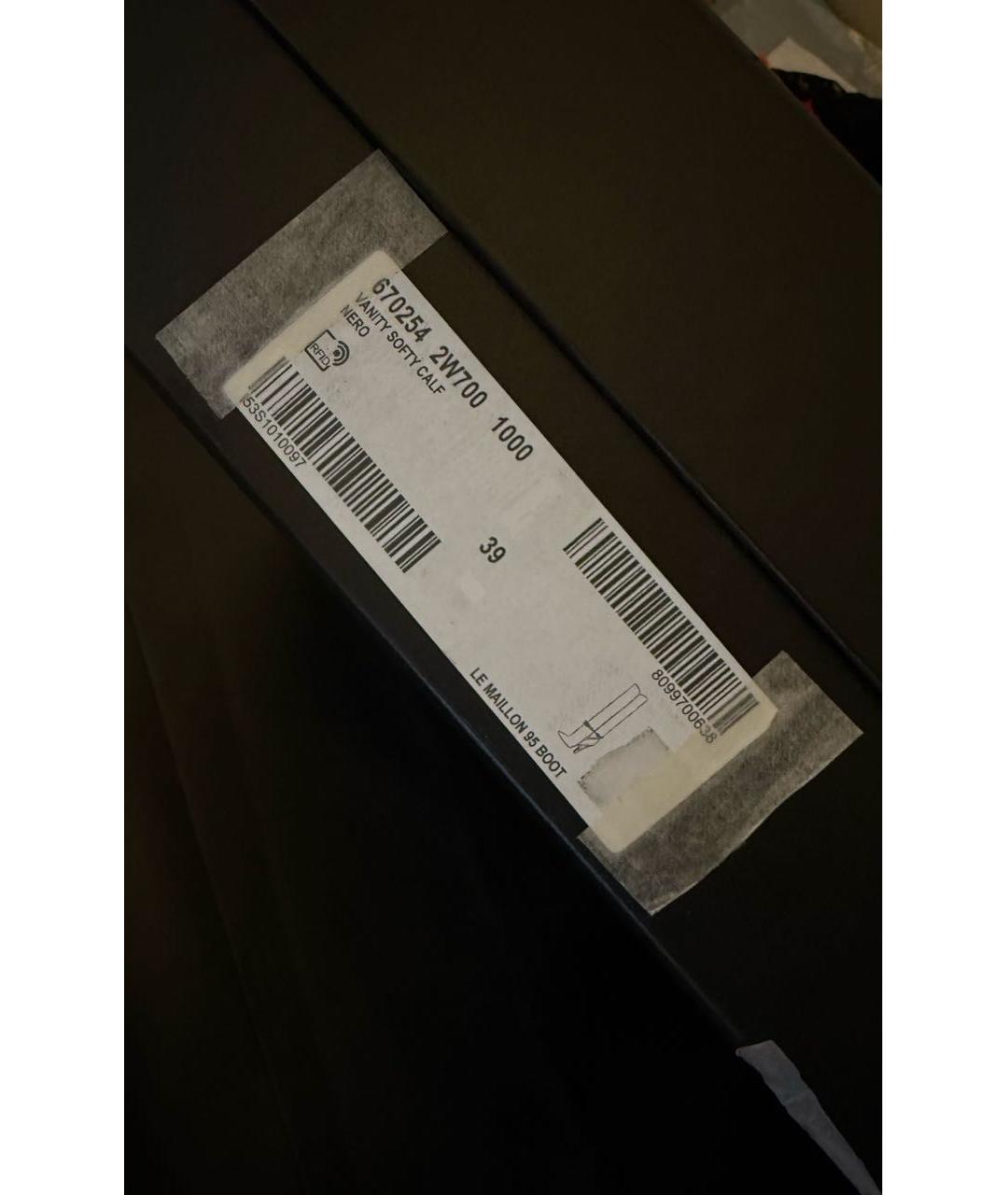 SAINT LAURENT Черные кожаные сапоги, фото 7