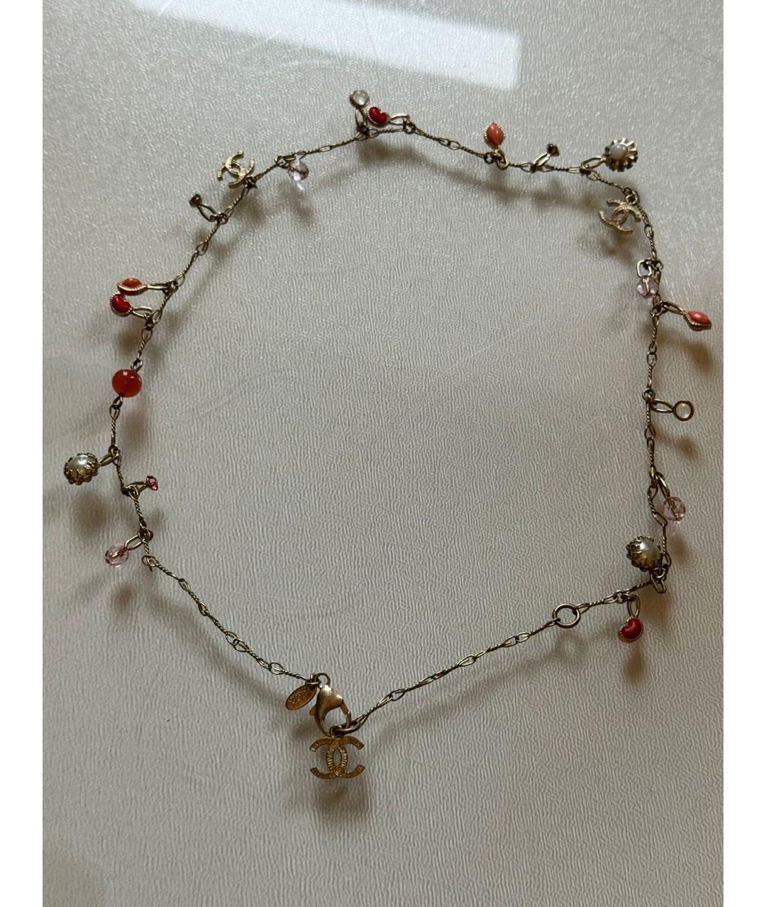 CHANEL Золотое латунное колье, фото 5