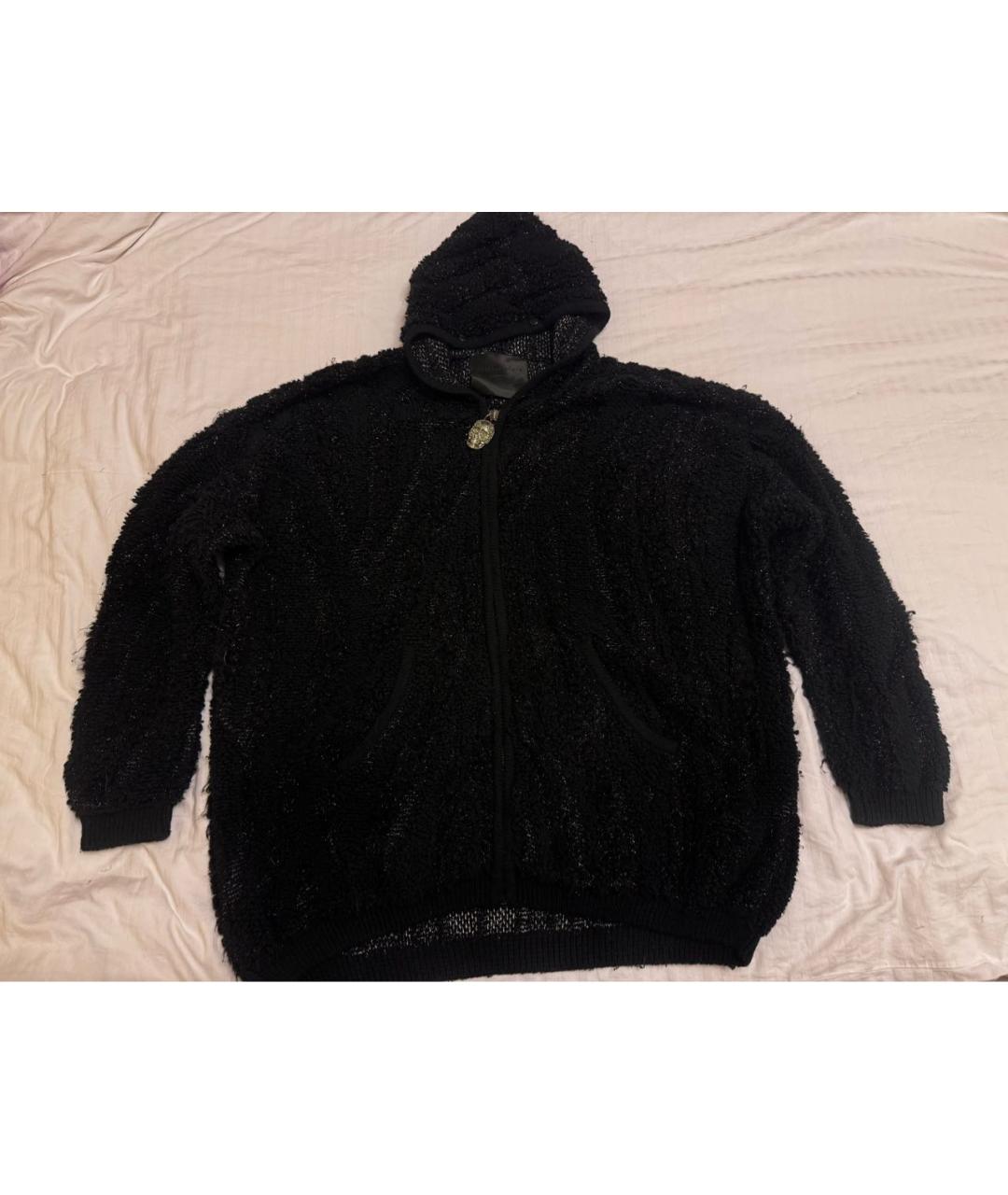 PHILIPP PLEIN Черный шерстяной кардиган, фото 6