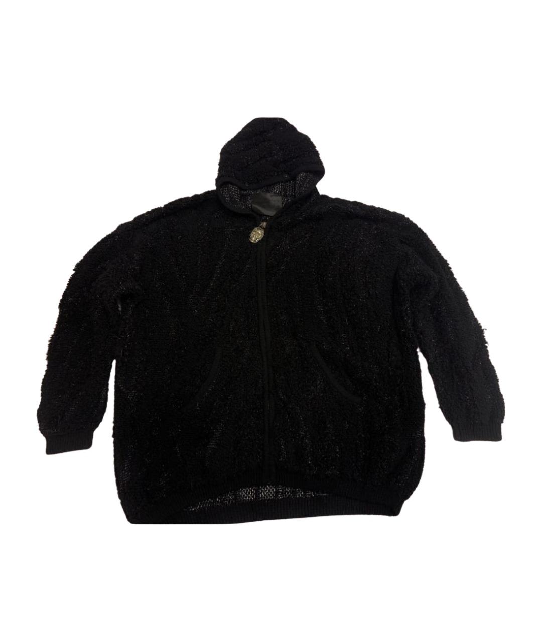 PHILIPP PLEIN Черный шерстяной кардиган, фото 1