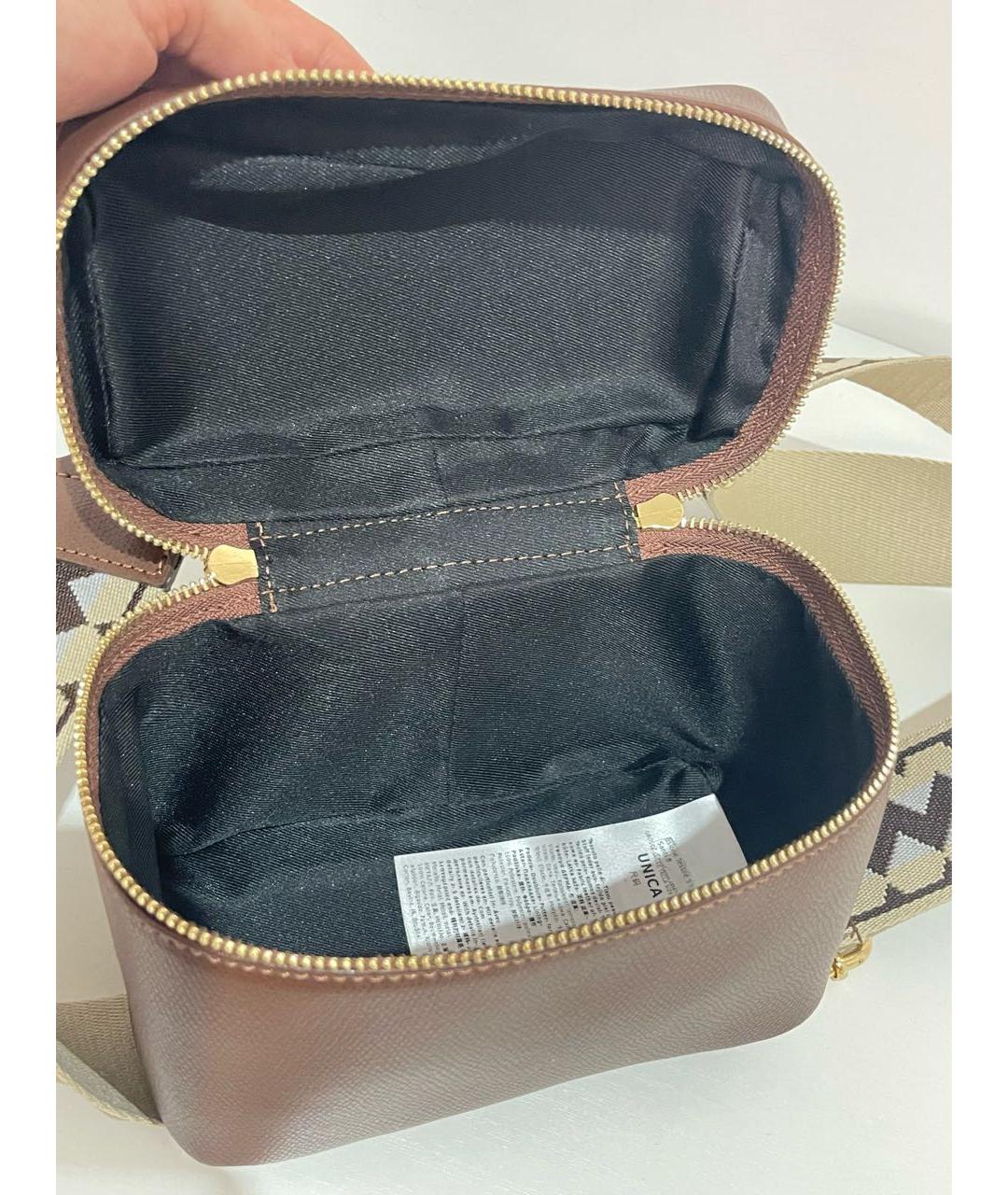 MAX MARA Коричневая кожаная сумка через плечо, фото 5