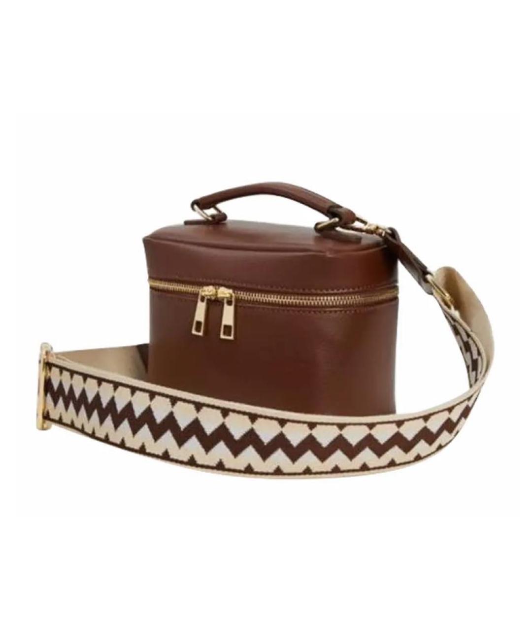 MAX MARA Коричневая кожаная сумка через плечо, фото 1