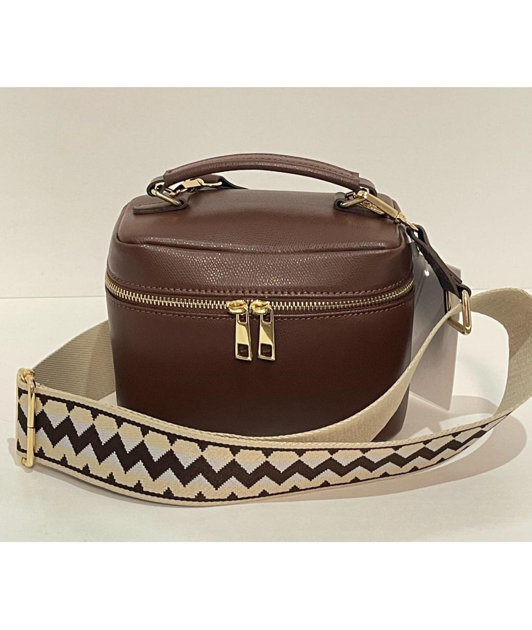 MAX MARA Коричневая кожаная сумка через плечо, фото 2