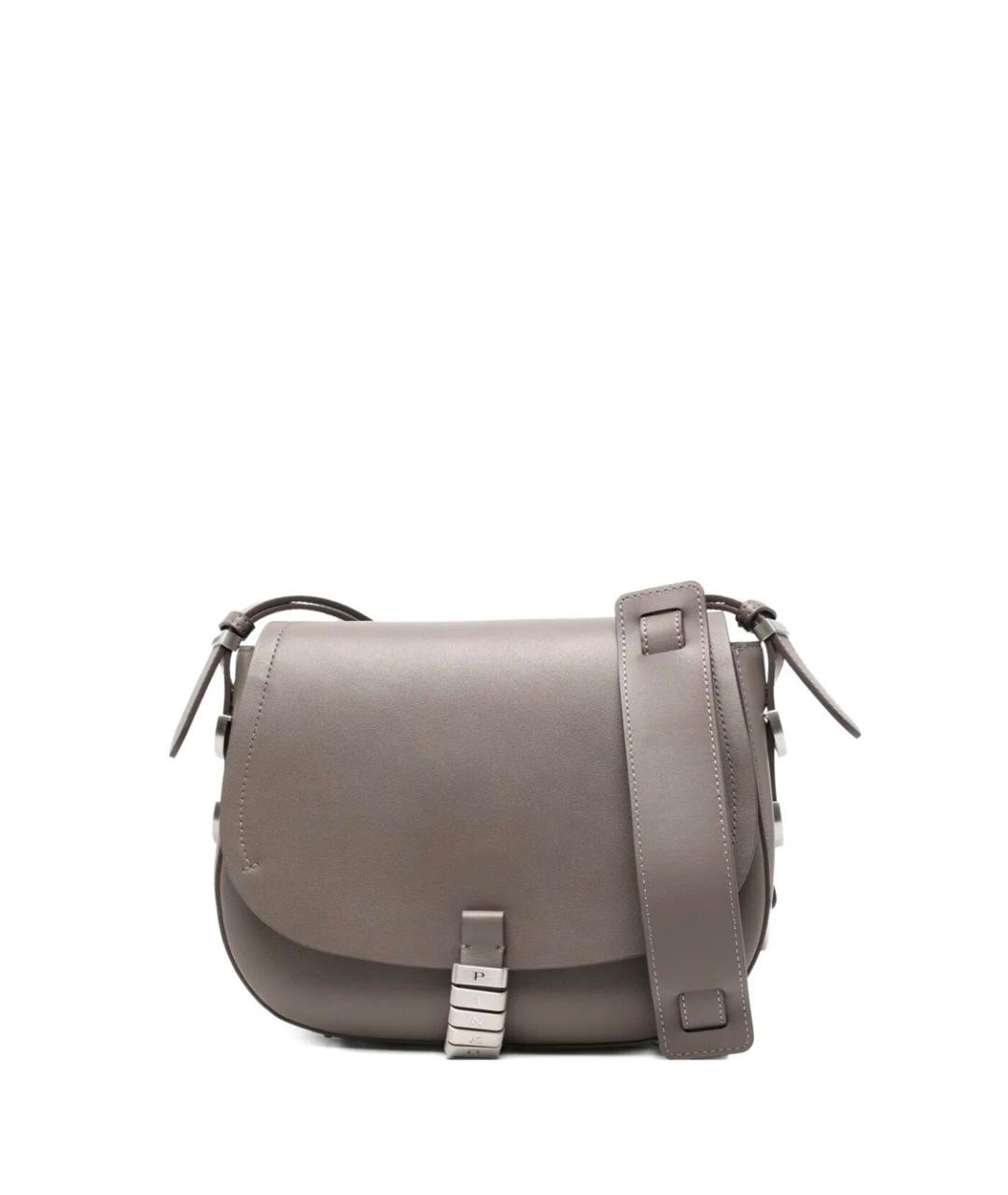 PINKO Серая синтетическая сумка через плечо, фото 1