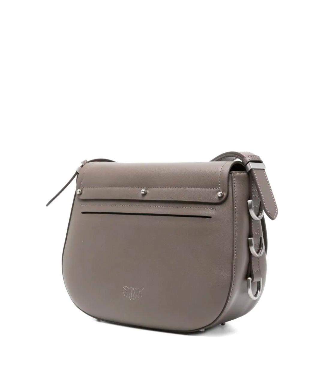 PINKO Серая синтетическая сумка через плечо, фото 2