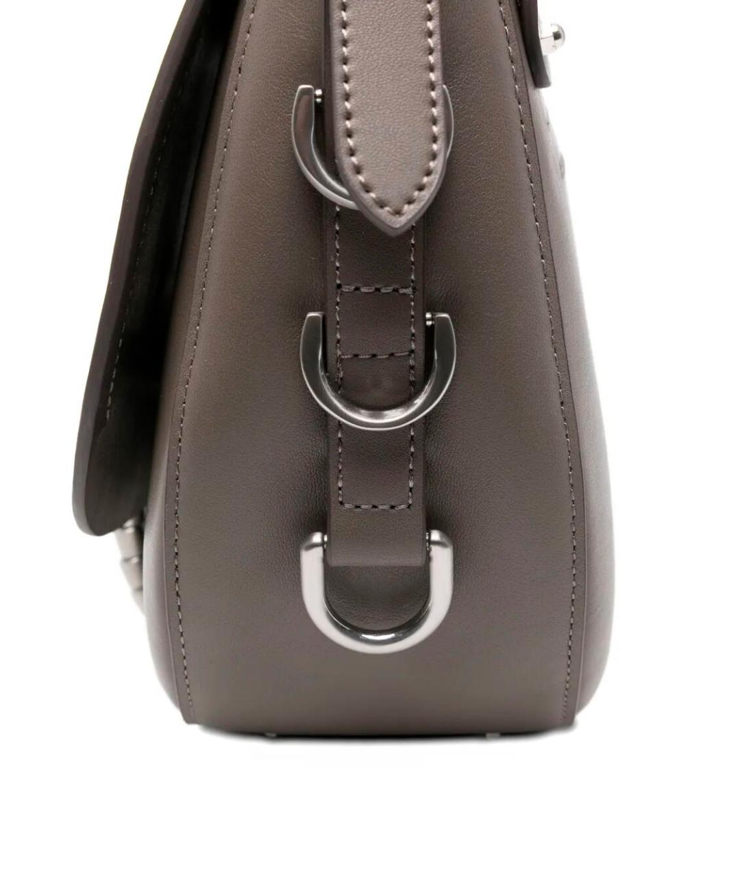 PINKO Серая синтетическая сумка через плечо, фото 4