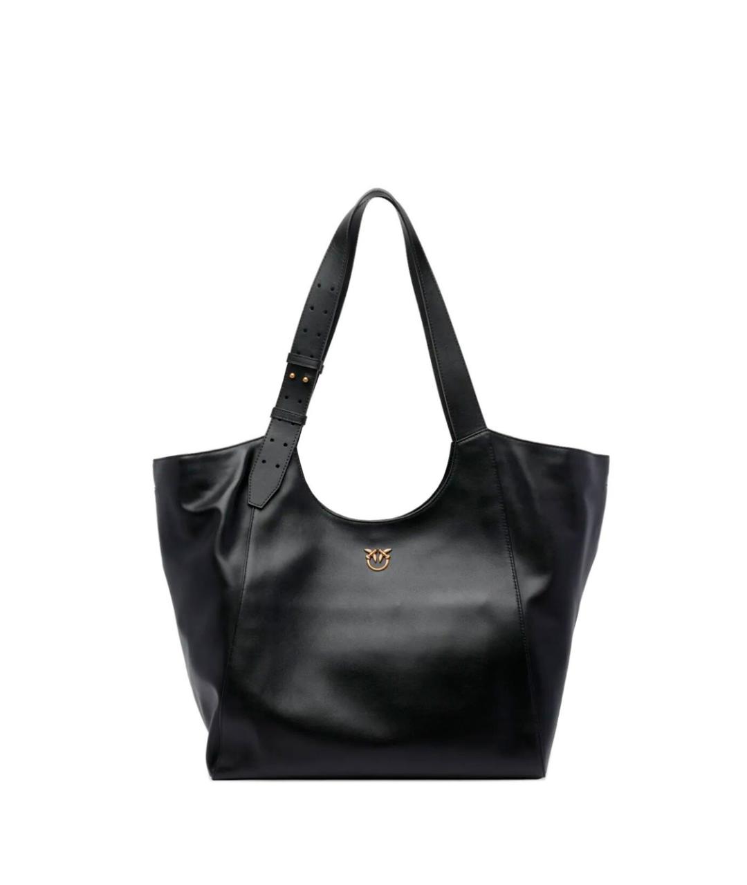 PINKO Черная хлопковая сумка тоут, фото 1