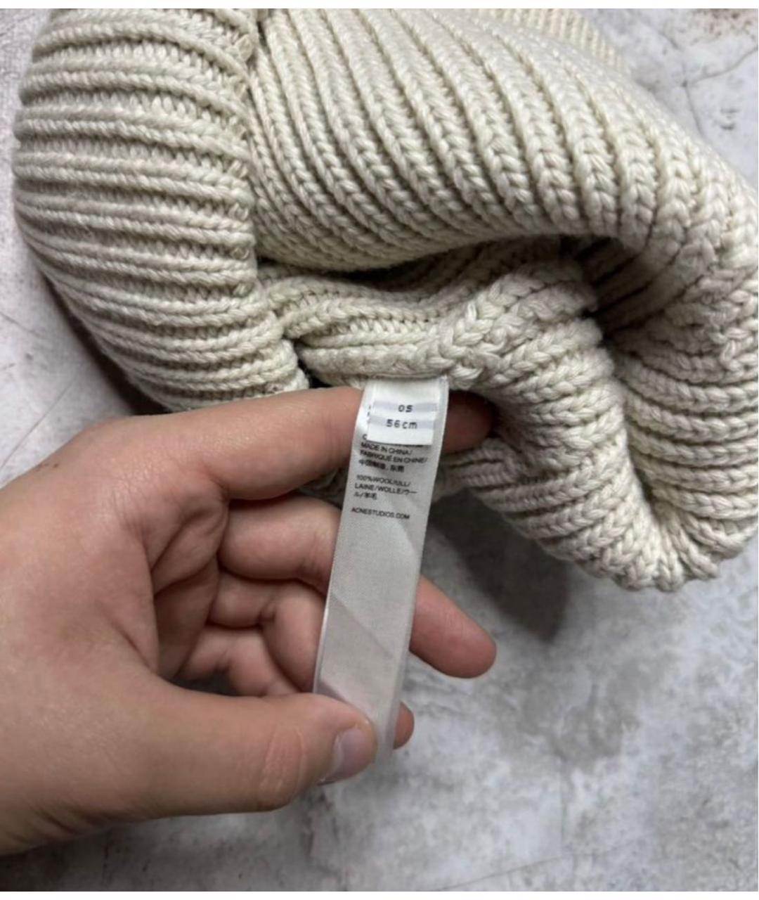 ACNE STUDIOS Бежевая шапка, фото 3