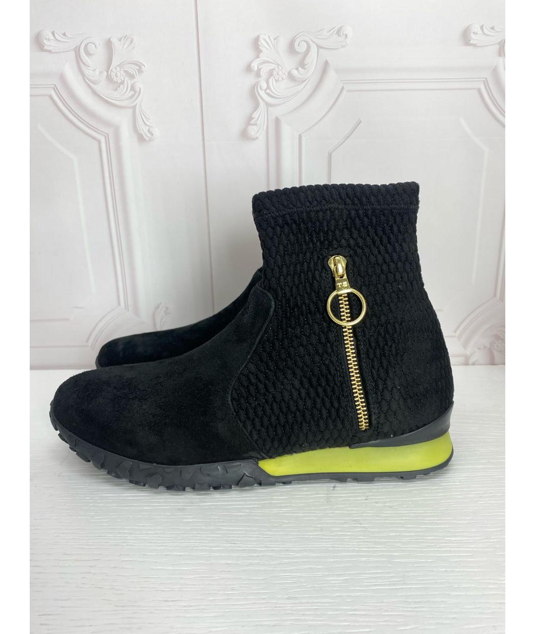 TWIN-SET Черные замшевые ботинки, фото 7