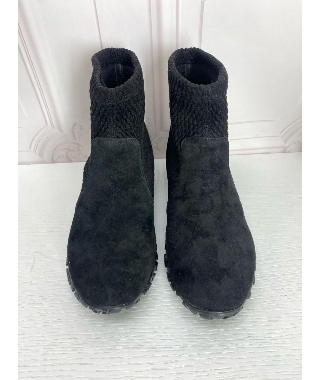 TWIN-SET Черные замшевые ботинки, фото 2