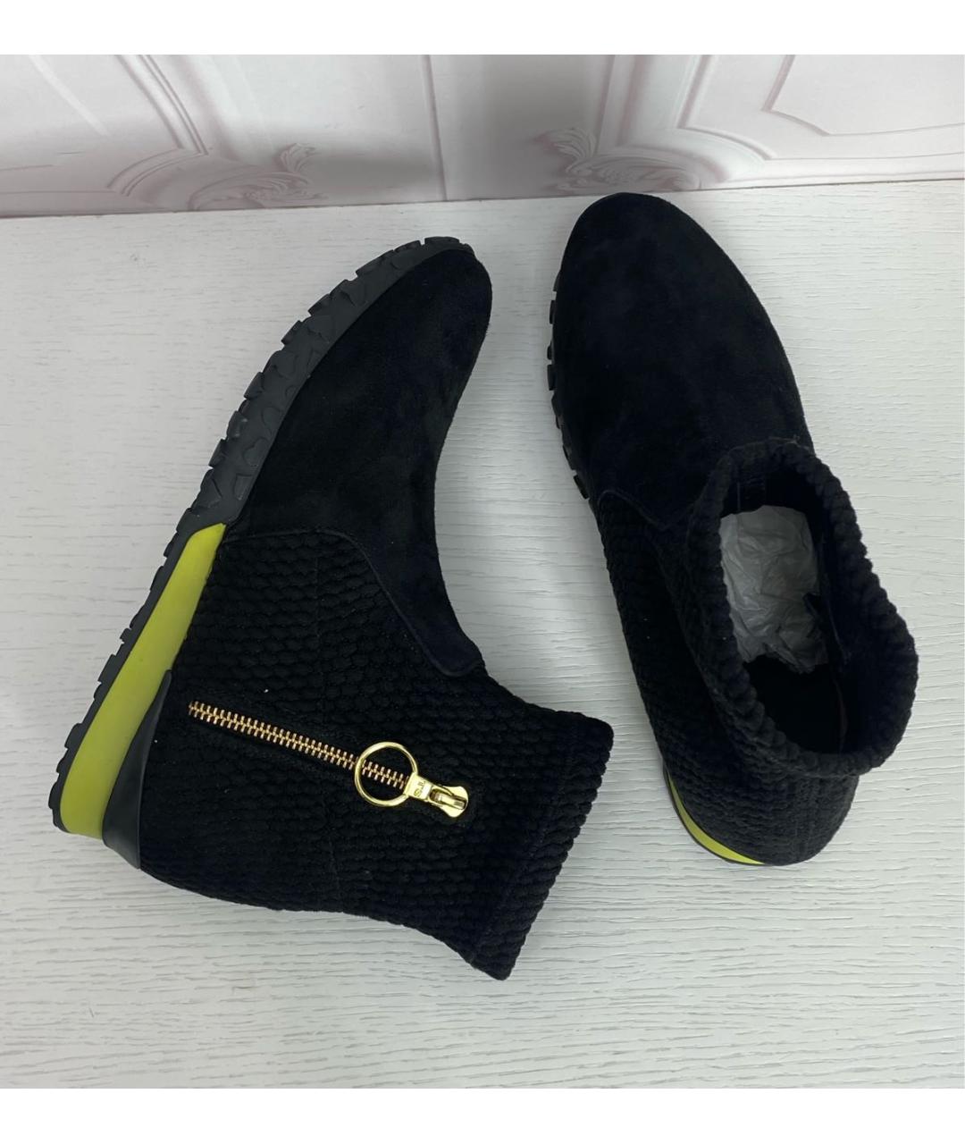 TWIN-SET Черные замшевые ботинки, фото 3