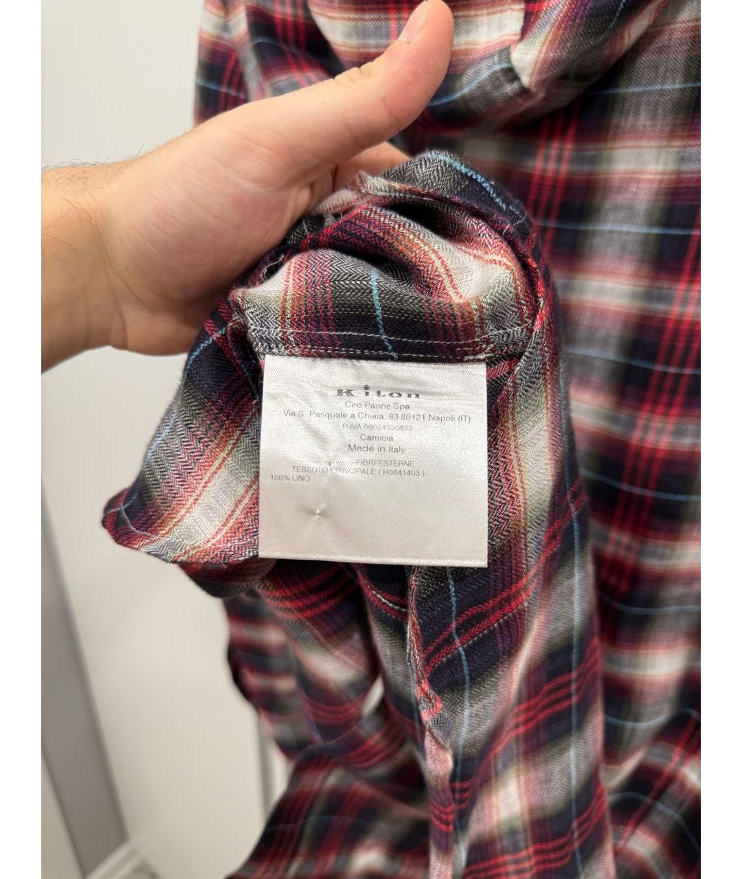 KITON Льняная кэжуал рубашка, фото 5