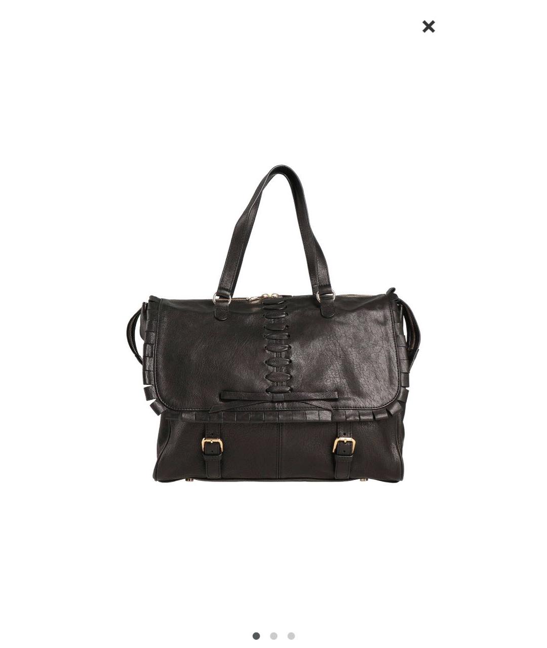 VALENTINO Черная кожаная сумка с короткими ручками, фото 5