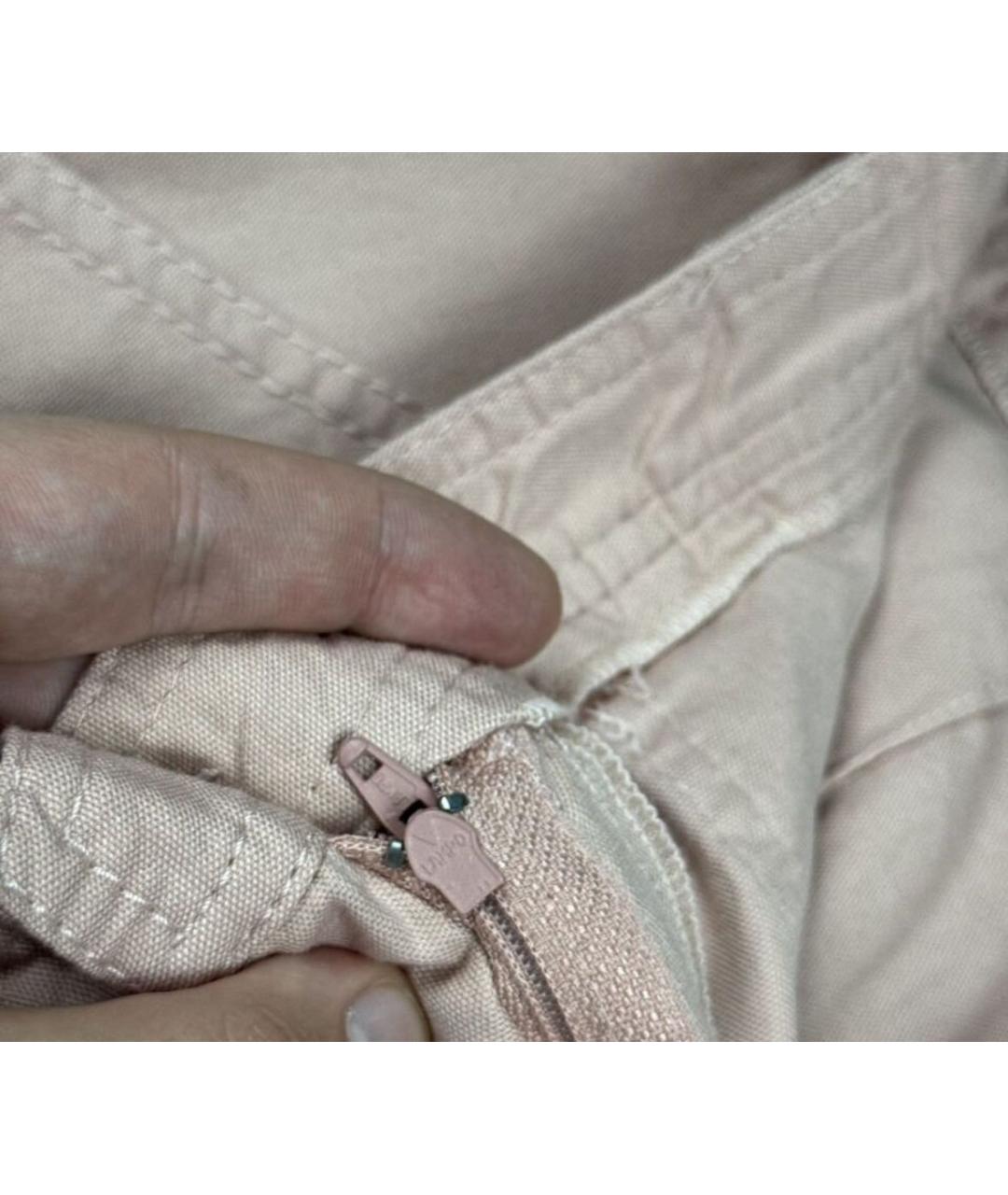 MOSCHINO Коралловые полиэстеровые прямые брюки, фото 8